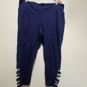 Lane Bryant Womens Leggings Size 22 24 Navy Blue 7 8 Length Cutout Ankle